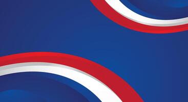 Modern red white curve on blue background vector