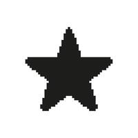 Pixelated Star Icon. Retro Gaming Aesthetic And Achievement Symbol. Nostalgic Design Element For Digital Art And Graphics. Isolated Illustration vector