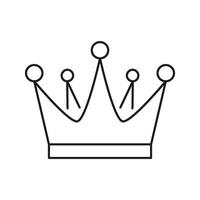 Crown Outline Icon. Royalty, Leadership, And Authority Symbol. Monarchy And Nobility Representation. Editable Stroke. Isolated Illustration vector