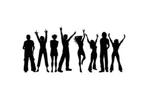 Comprehensive Silhouette set Collection of Dancing People in Various Energetic Poses Expressing Celebration Joy and Movement Perfect for Party Music Festival set and Performance vector