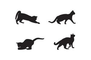 Ultimate Cat Silhouette Collection Diverse Pet Feline Poses and Breeds in Black Illustrations for Graphic Design and Decor vector