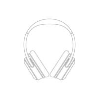 Headphones and Earphones Outline Icon Illustration Collection for Web Design Mobile Apps and Digital Media Isolated on White Background vector