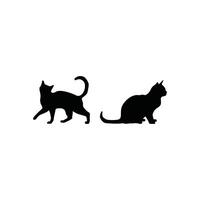Elegant Cat Silhouette Collection Graceful Feline Designs for Creative and Whimsical Projects Across Print and Digital Media vector