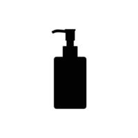 Comprehensive Hand Sanitizer Bottle Silhouette Icon for Web Design Mobile Interfaces and Hygiene Product Illustrations on White Background vector