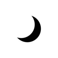 Moon and Night Solid Icon Minimalist Midnight and Moonlight Design foUI, and Multi Purpor Web, se Use vector