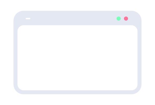 Minimal Blank Browser Window. Webpage Mockup Template