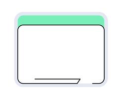 Minimal Futuristic Frame. Clean Interface Overlay Graphic Design. SciFi Lower Third UI Template. vector