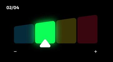 Futuristic Gauge Meter UI Element. Neon Speedometer Dashboard Graphic. Performance Level Indicator. vector