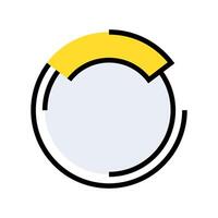 Futuristic Circle Element. Modern Circular Interface Frame Design. SciFi Circle Graphic Overlay Template. vector
