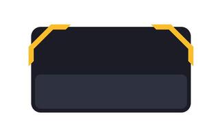 Minimal Dark UI Panel with Status Bar. Modern Interface Module Yellow Line. Clean Dashboard Element vector
