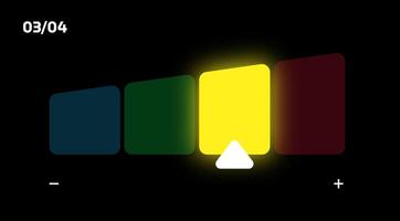 Neon Speedometer Dashboard Graphic. SciFi Performance Level Indicator. vector