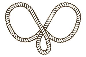 Infinity knot pattern with endless looping rope symbol of continuity, strength, and resilience vector