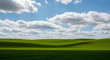Rolling Hills and Cloudy Sky photo
