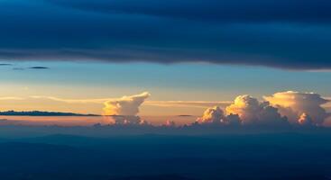 A blue sky with clouds photo