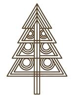 Geometric tree design abstract line art for modern decor inspiration vector