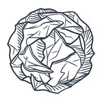 Line art cabbage illustration detailed vegetable sketch, monochrome botanical design vector