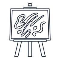 abstract art sketch on easel line drawing, modern creative design minimalist artistic illustration vector