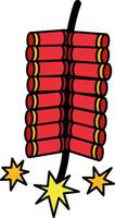 isolate illustration of a Chinese firecracker vector