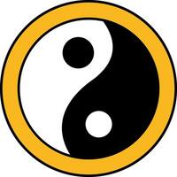 isolate illustration of Yin Yang vector