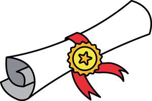 A scroll of a diploma vector