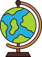 isolate illustration icon of a globe vector