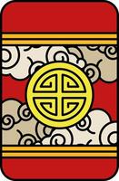 isolate illustration of ang pao red envelope vector
