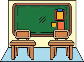 isolate illustration of a classroom vector