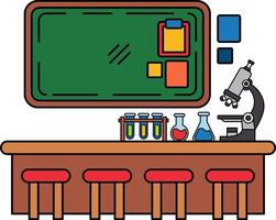 isoalte illustration of a science lab in school vector