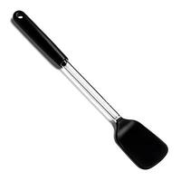 A black spatula on a white surface photo