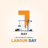 workers day . illustration concept with workers going to site work with tools vector