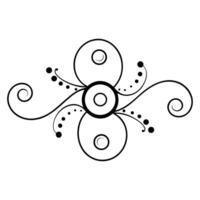 A black and white drawing of a flower vector