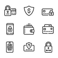 Secure Checkout Icons for Web and App Stores vector