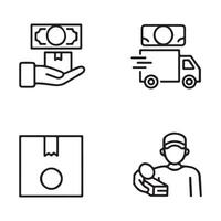 COD Payment Icons for E-commerce Transactions vector
