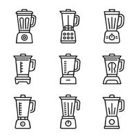 Modern Blender Icons for Culinary Use vector