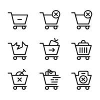 Remove from Cart Icons for E-commerce Platforms vector
