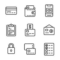 Billing and Cart Status Icons Set for E-commerce vector
