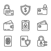 Encrypted Payment Icons for Checkout Security vector