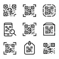 QR Code Symbols for Smart Access and Payment vector