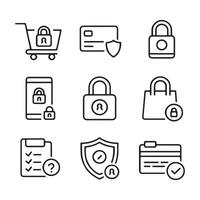 Secure Payment Icons for Web and App Interfaces vector