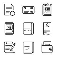 Invoice and Billing Icons for Business Use vector