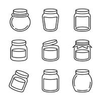 Food Container Icons Set with Various Lids vector
