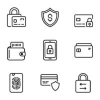 Secure Payment Icon Set for Online Transactions vector