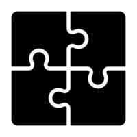 Strategy line icon. Puzzle symbol. Logical knowledge sign. Quality design element. Classic style puzzle. Editable stroke. vector