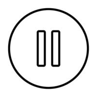 Pause icon, illustration. Flat design style. pause icon illustration isolated on white background, pause icon Eps10. pause icons graphic design symbols. vector