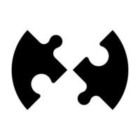 Puzzle piece line icon. Jigsaw game shape sign. Business strategy element. Quality design element. Line style puzzle icon. Editable stroke. vector