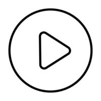 Play button flat icon isolated on a white background. Youtube icon.. vector