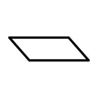 parallelogram shape illustration graphic. basic shape perfect for preschool learning for children and good for mathematics. vector