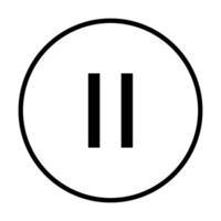 Pause icon, illustration. Flat design style. pause icon illustration isolated on white background, pause icon Eps10. pause icons graphic design symbols.. vector
