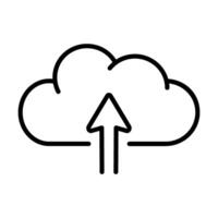 Cloud Upload icon for web, computer and mobile app vector
