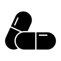 Pill capsule icon. Tablet icon. Pills capsules icon in flat style. Tablet icon illustration isolated on white background vector